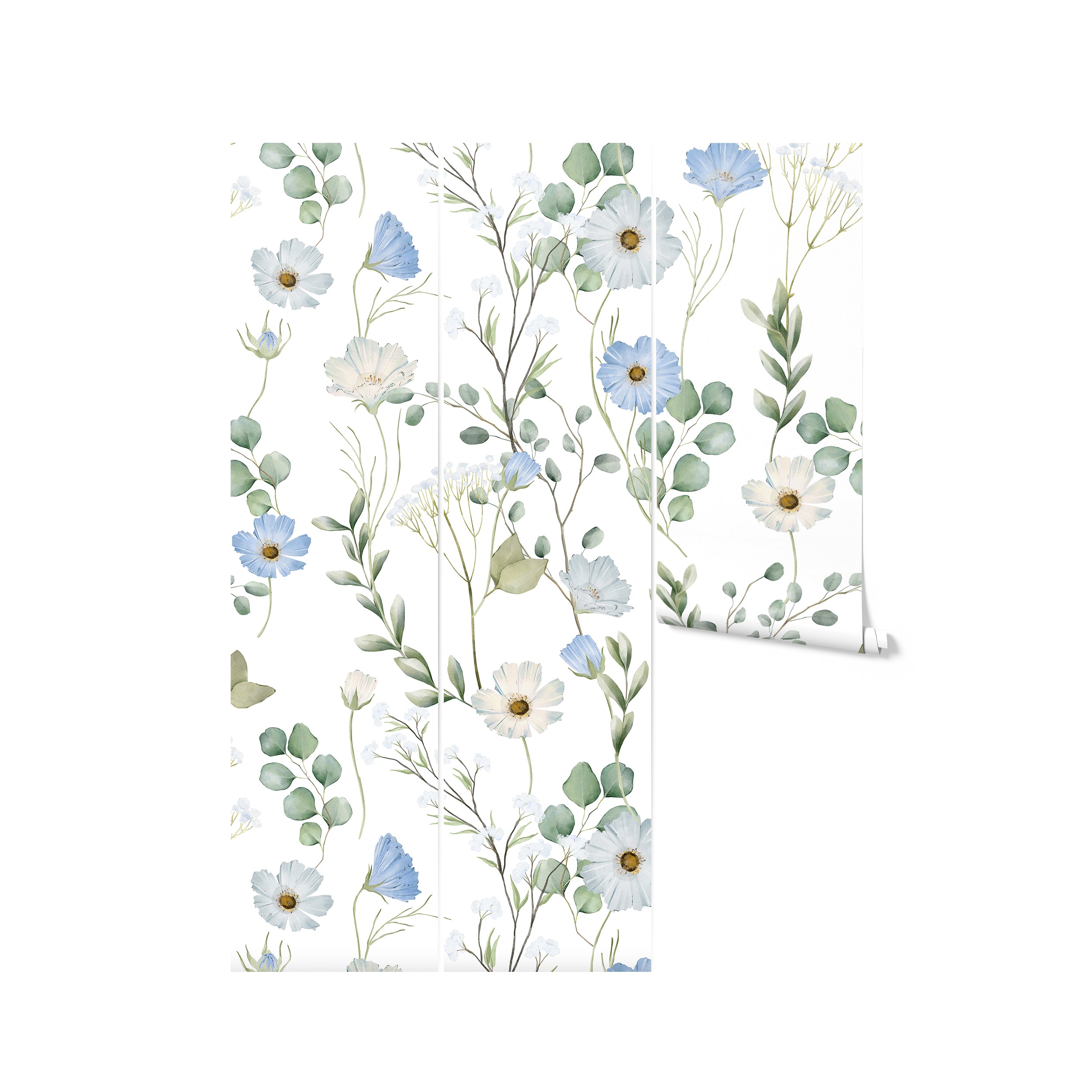 Vintage Green Floral Wallpaper Spring Meadow Flowers Floral Peel and Stick  Wallpaper Vinyl Self Adhesive Contact Paper Decorative for Bedroom Walls