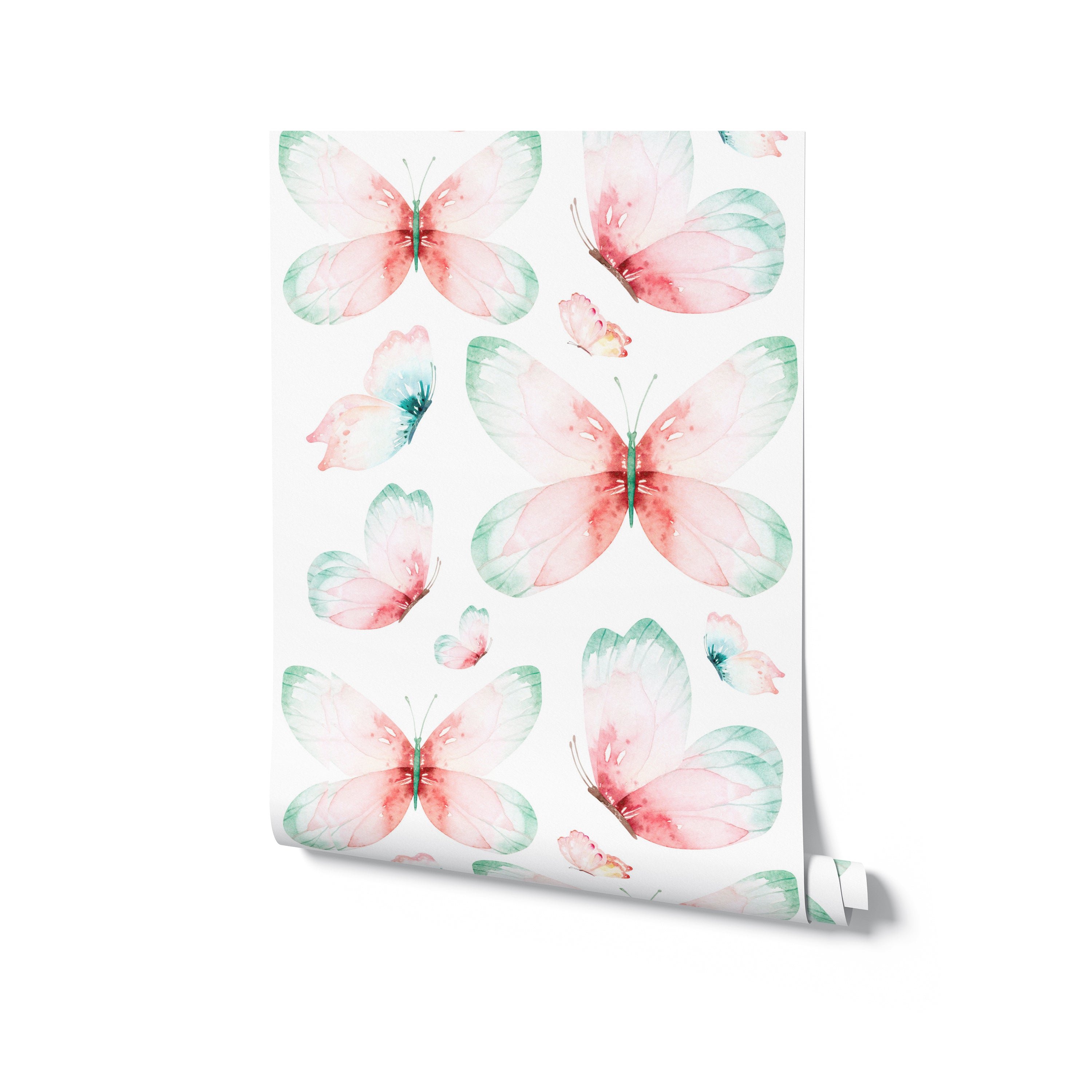 Pink Butterflies Nursery Wallpaper – Timberlea Interiors