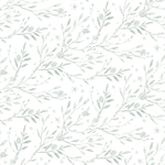A close-up view of the Watercolor Spring Bird Wallpaper - Seafoam, showcasing the intricate, soft seafoam green foliage and tiny flowers that give a tranquil, springtime ambiance to any space.A close-up view of the Watercolor Spring Bird Wallpaper - Seafoam, showcasing the intricate, soft seafoam green foliage and tiny flowers that give a tranquil, springtime ambiance to any space.
