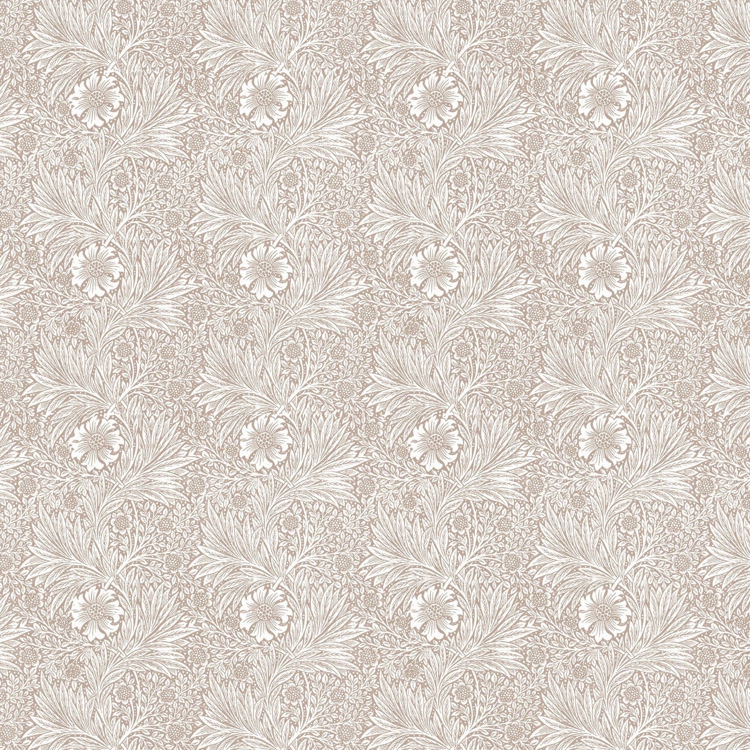 Close-up of the Timeless Floral Wallpaper with detailed beige floral patterns, offering a textured and elegant wall covering option.