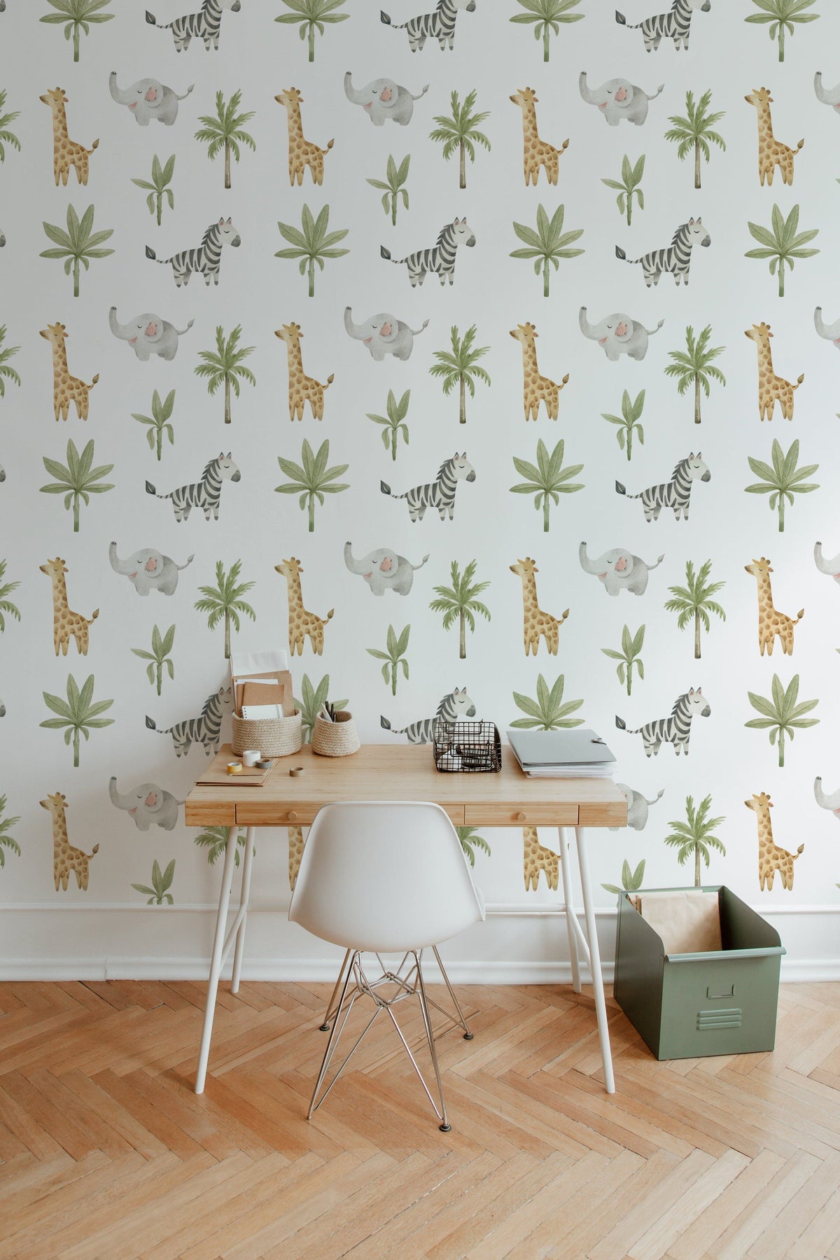 Jungle Animal Nursery Wallpaper – Timberlea Interiors