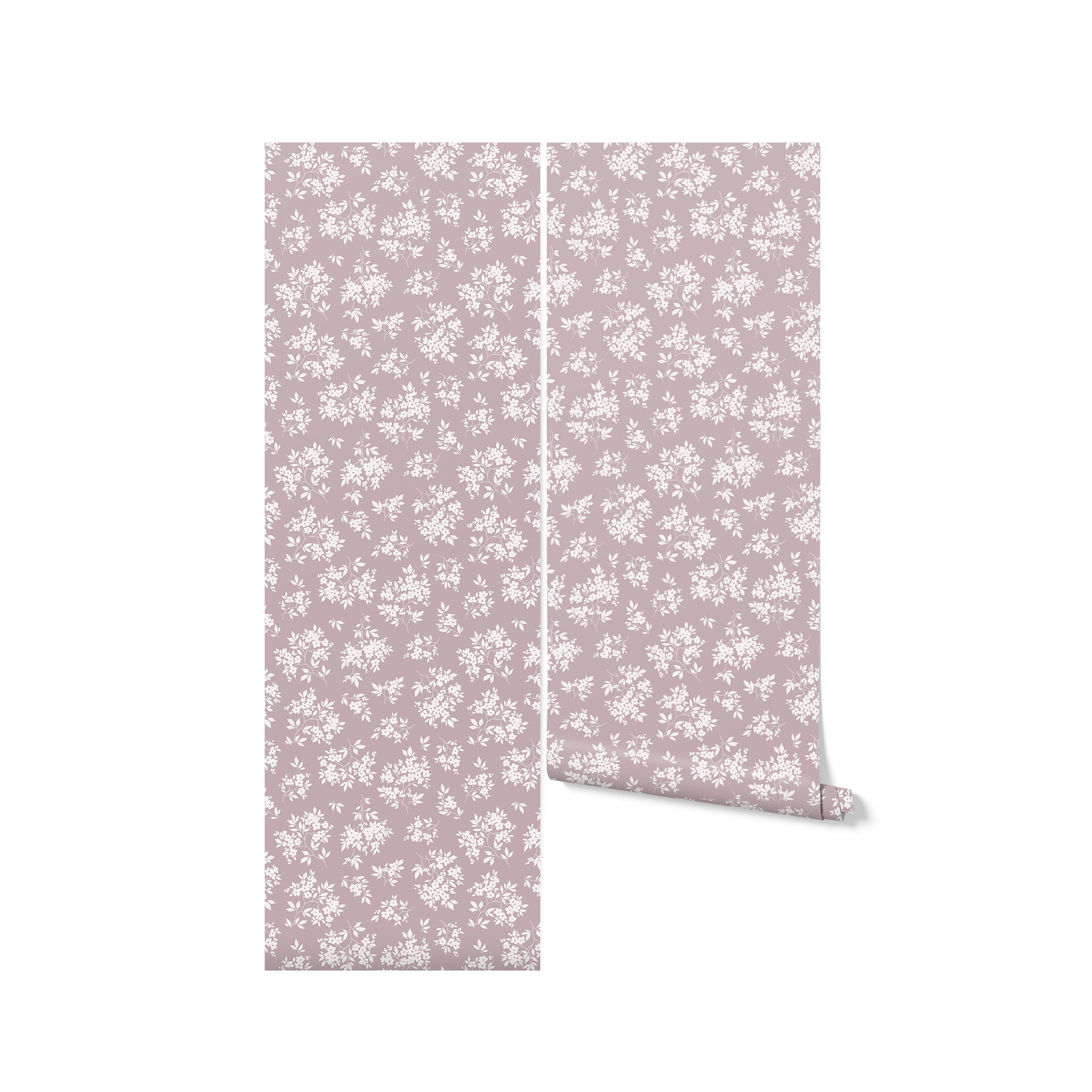 A roll of the Vintage Garden Floral Wallpaper against a plain backdrop to showcase the product. The roll is partially unrolled, displaying the intricate floral pattern. This image gives customers a good understanding of the wallpaper’s texture and color, offering a realistic preview of how the wallpaper might appear in their own space.