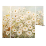 Daisy Field mural featuring a detailed depiction of white daisies in a meadow.