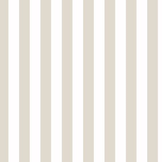 Close-up of the Anne Stripe Wallpaper showcasing its clean vertical beige and white stripe pattern, perfect for a modern and elegant look.