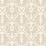 Decorative pattern with floral elements on a beige background