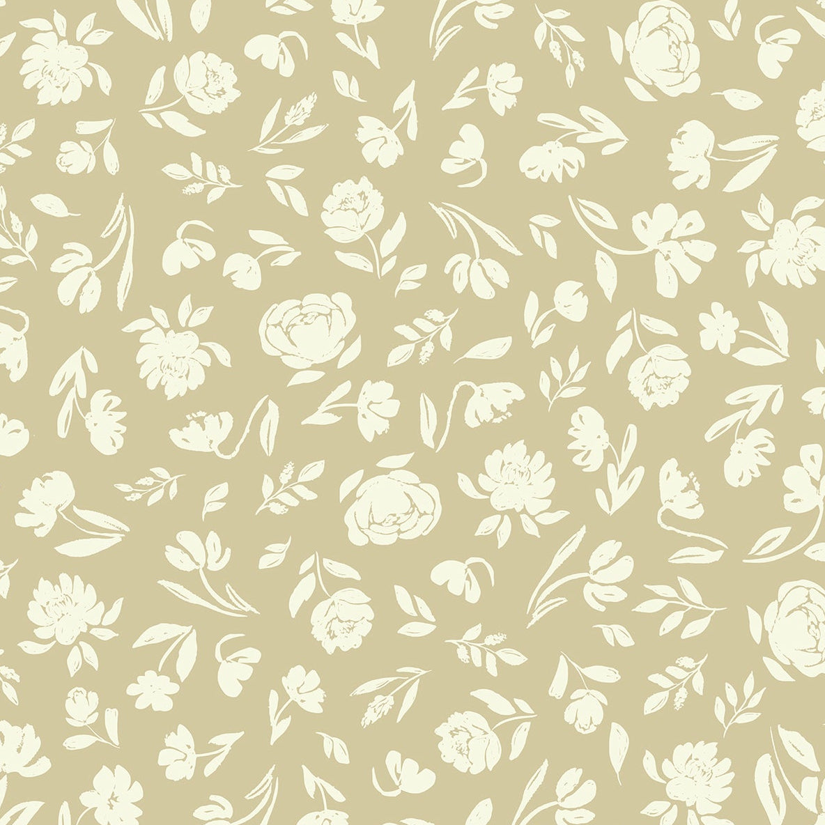 Beige background with white floral pattern