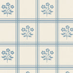 Checkered pattern with floral elements on a beige background