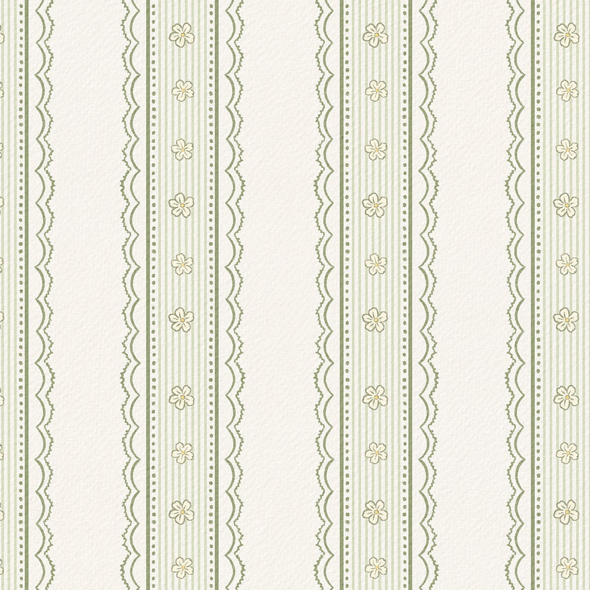 Patterned wallpaper with vertical stripes on a light background
