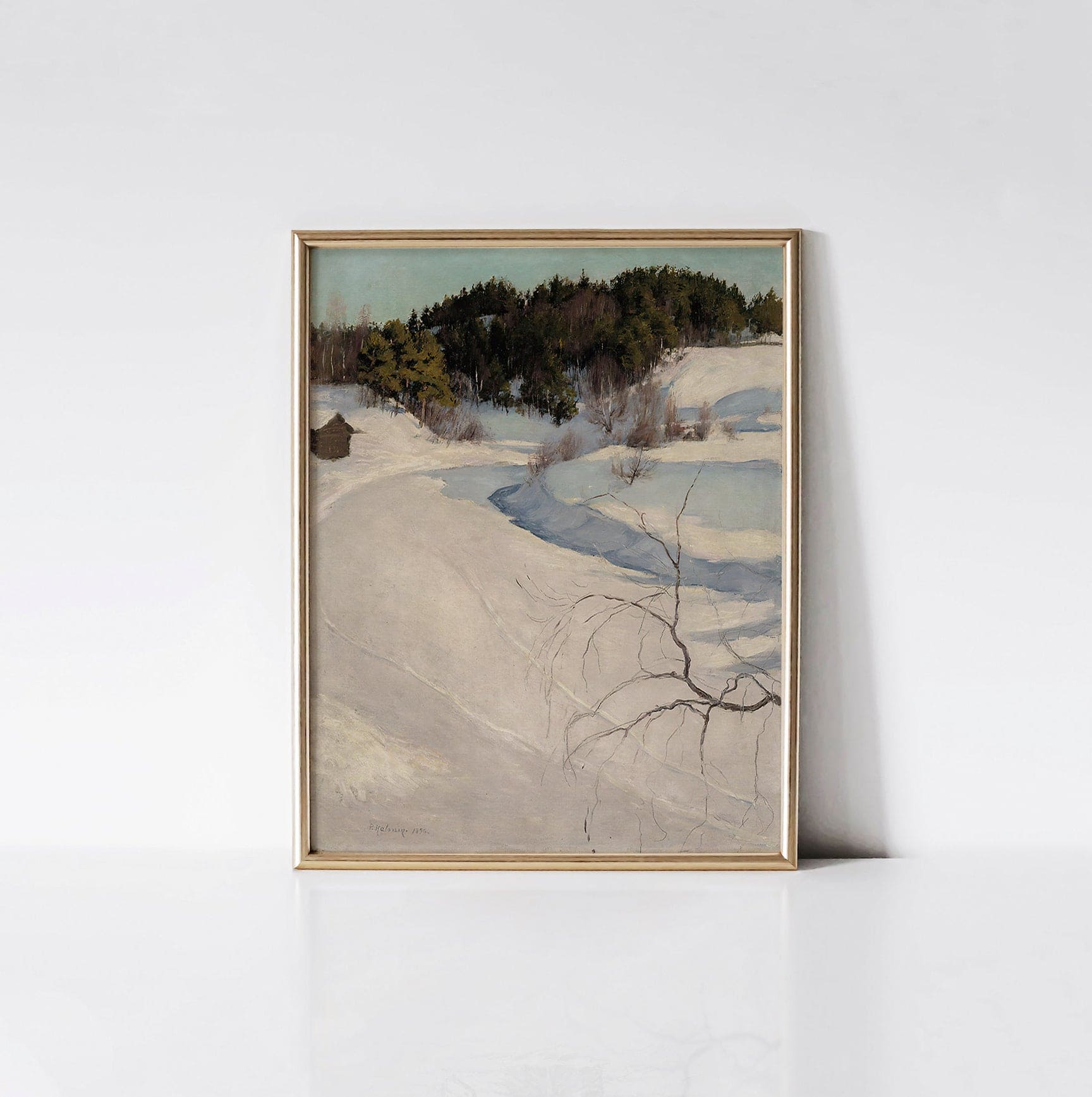 Winter Landscape, Myllykylä (1896) - Vintage Art Print