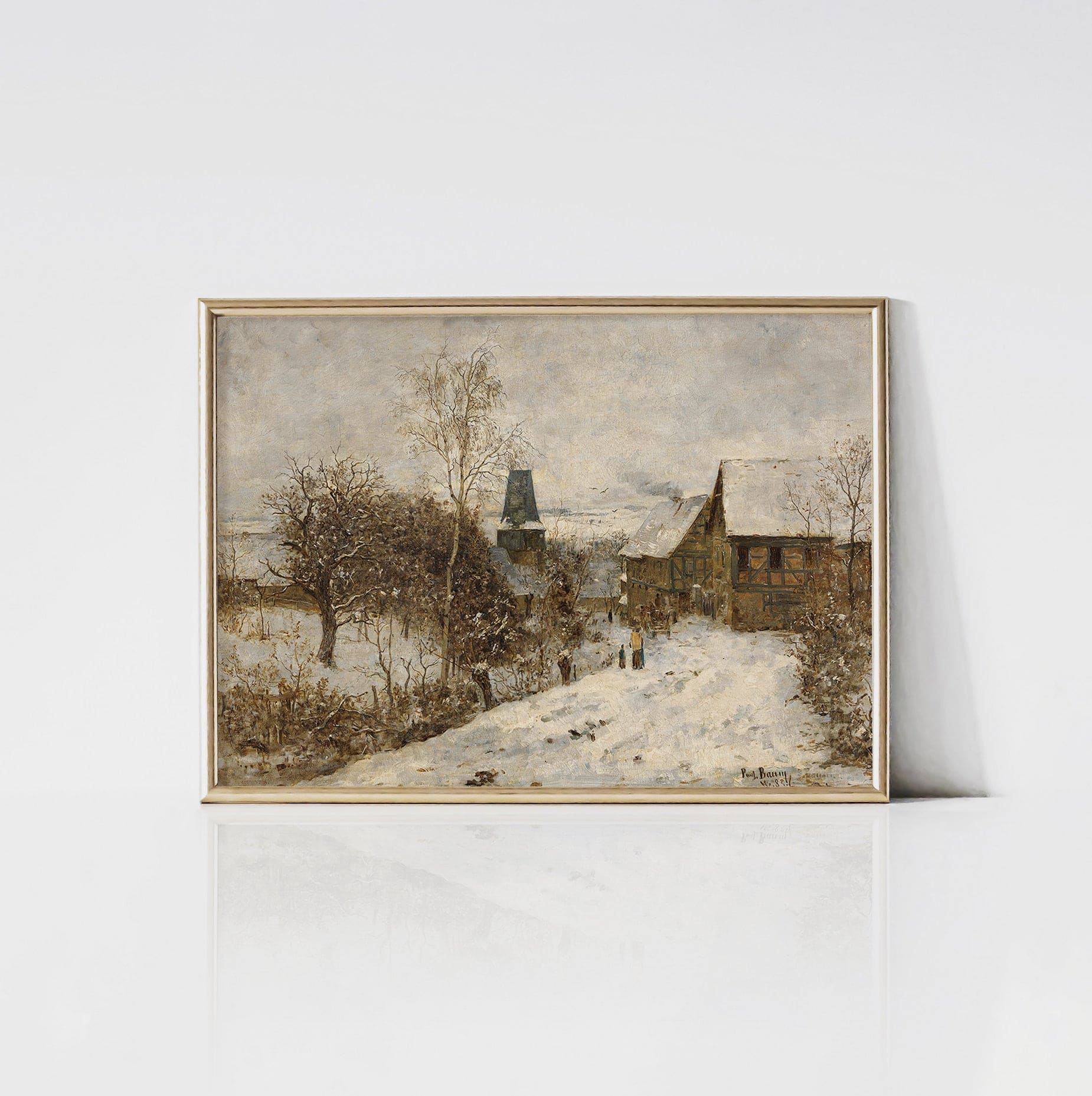 Oberweimar im Winter - Vintage Art Print