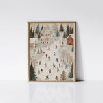 Skates and Snowflakes - Timberlea Art Print