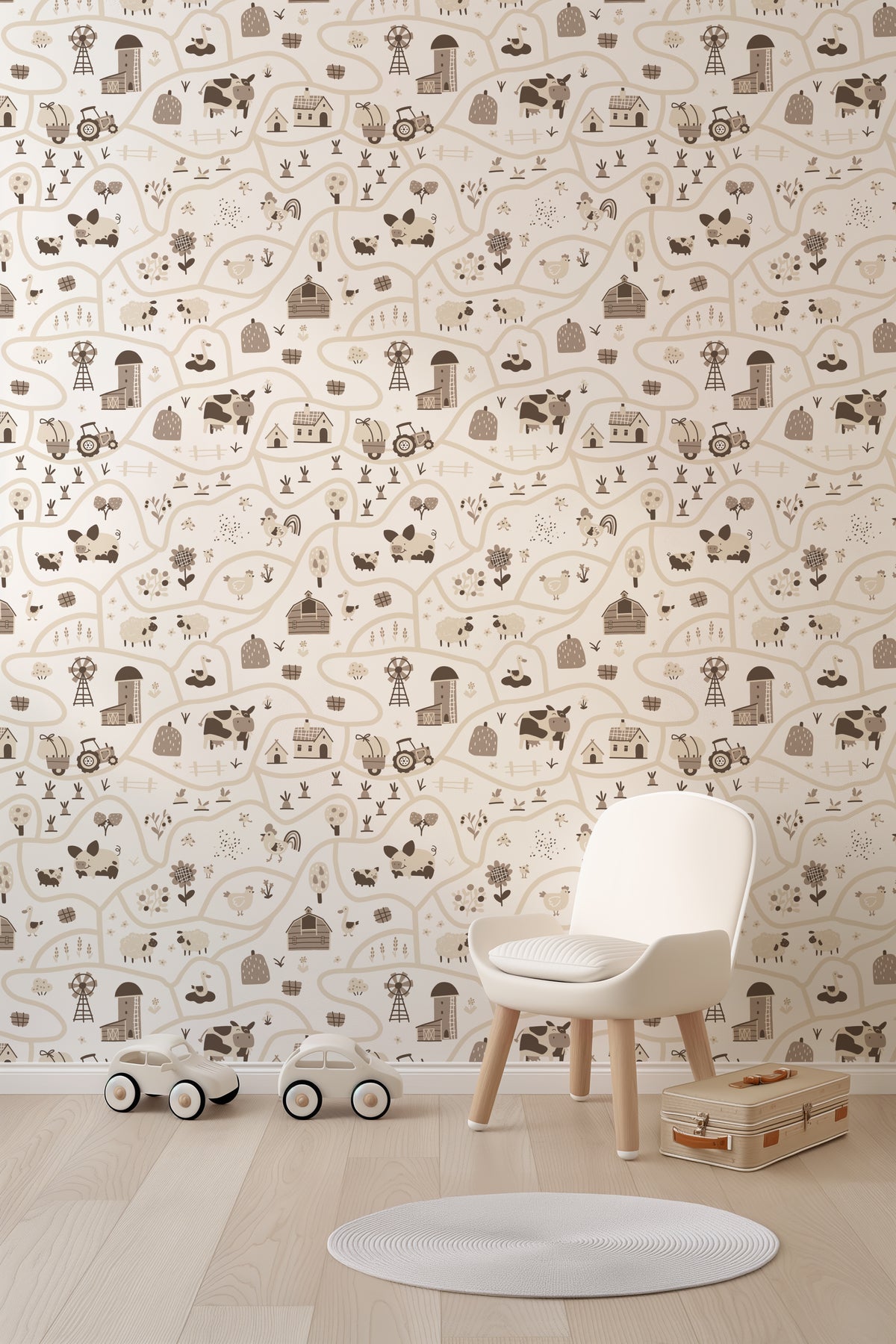 Farm Map Wallpaper – Timberlea Interiors