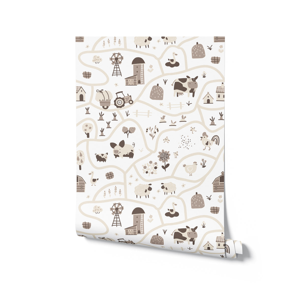 Farm Map Wallpaper – Timberlea Interiors