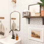 wallpaper, peel and stick wallpaper, Home decor, Geometric wallpaper, blue smoke wallpaper, bathroom wallpaper,