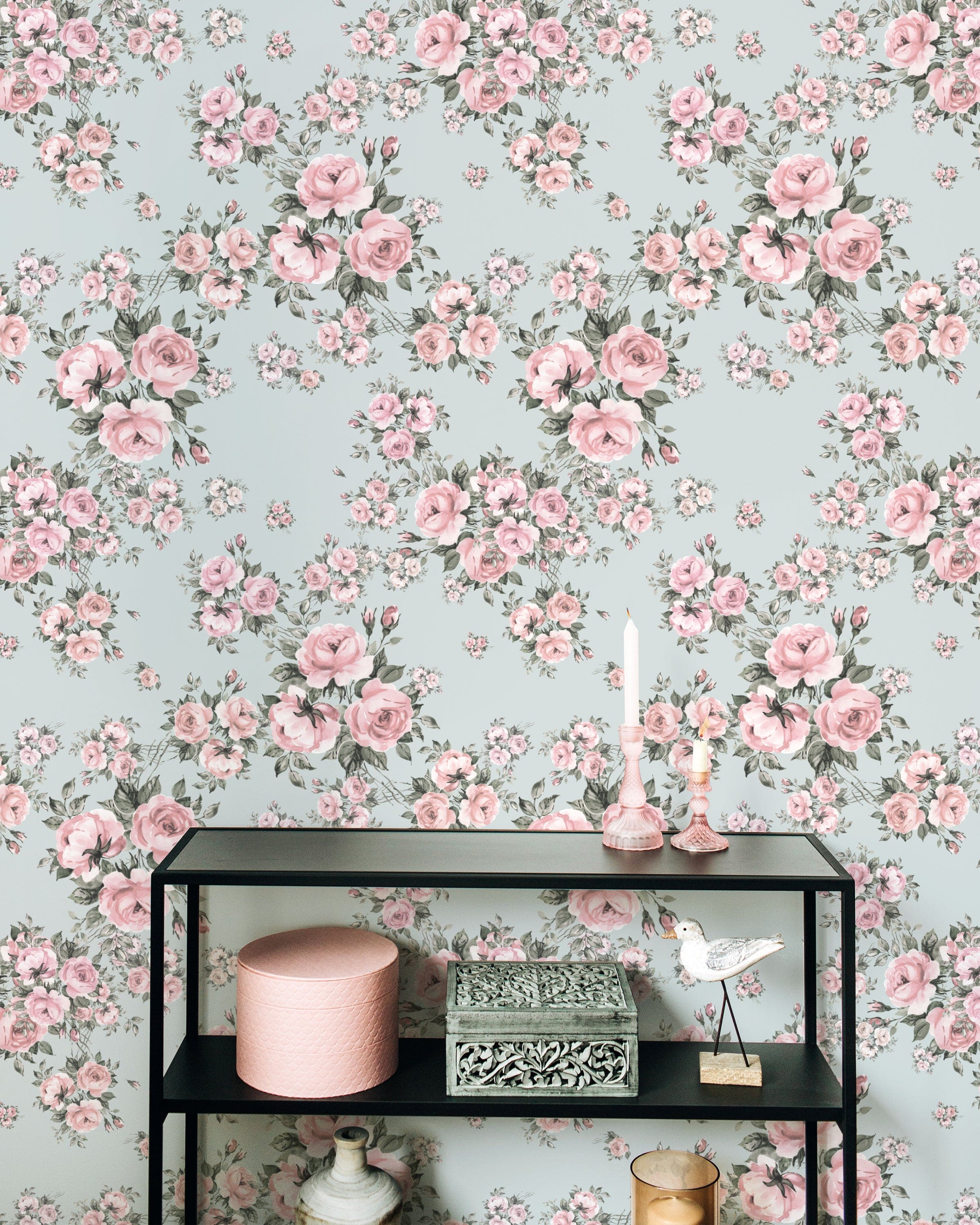 Rose Bouquet Wallpaper II – Timberlea Interiors