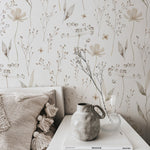 wallpaper, peel and stick wallpaper, Home decor, tranquil bloom wallpapers, Tranquil wallpaper, bedroom wallpapers, floral wallpaper