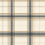 Plaid pattern with beige, brown, and black colors on a white background