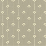 Patterned wallpaper with small floral design on a beige background