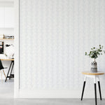 Minimalist Natural Wallpaper with Leafy Vine Pattern in Modern Office Space