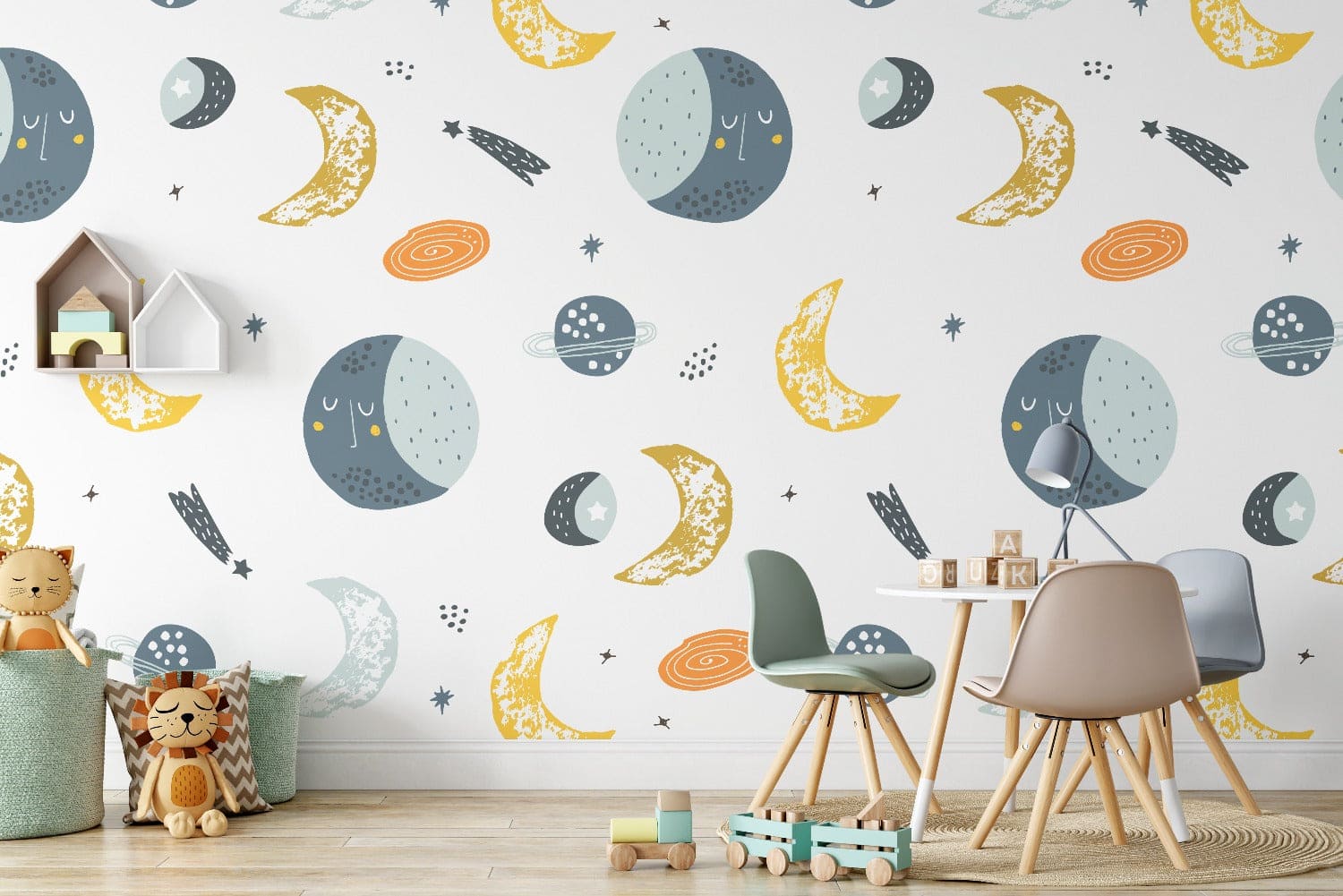 Kids Wallpaper - Moon and Stars – Timberlea Interiors