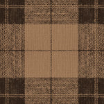 A seamless pattern of Four Square wallpaper featuring a classic checkered design in tan and black hues. The grid pattern showcases intersecting lines of black and tan, creating a bold and sophisticated look. The texture adds depth and richness to the design.