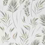 A close-up of the Green Floral Wallpaper, illustrating its detailed watercolor botanical pattern with various green foliage designs on a crisp white backdrop, perfect for adding a touch of nature to any space.