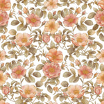 Close-up of Garden Prairie Watercolour Wallpaper roll showing detailed floral patterns in watercolor style.