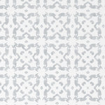 Close-up of Geometric Watercolour Tile Wallpaper VII, displaying an intricate pattern of gray watercolor geometric shapes on a white background, creating a serene and modern ambiance suitable for various living spaces.