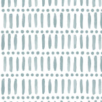 A pattern of abstract blue brush strokes and dots over a white background, part of the Big Boho 44 Wallpaper series. The design features varying shades of blue, creating a soft and textured appearance, ideal for adding a serene and artistic touch to any space.