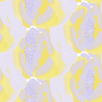 Abstract yellow and lavender oil paint fruit design wallpaper