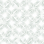 Seamless pattern of Moroccan tile designs in seafoam green, featuring geometric floral motifs. The design is crisp and symmetrical, exuding a fresh and calming aesthetic suitable for both modern and traditional interiors