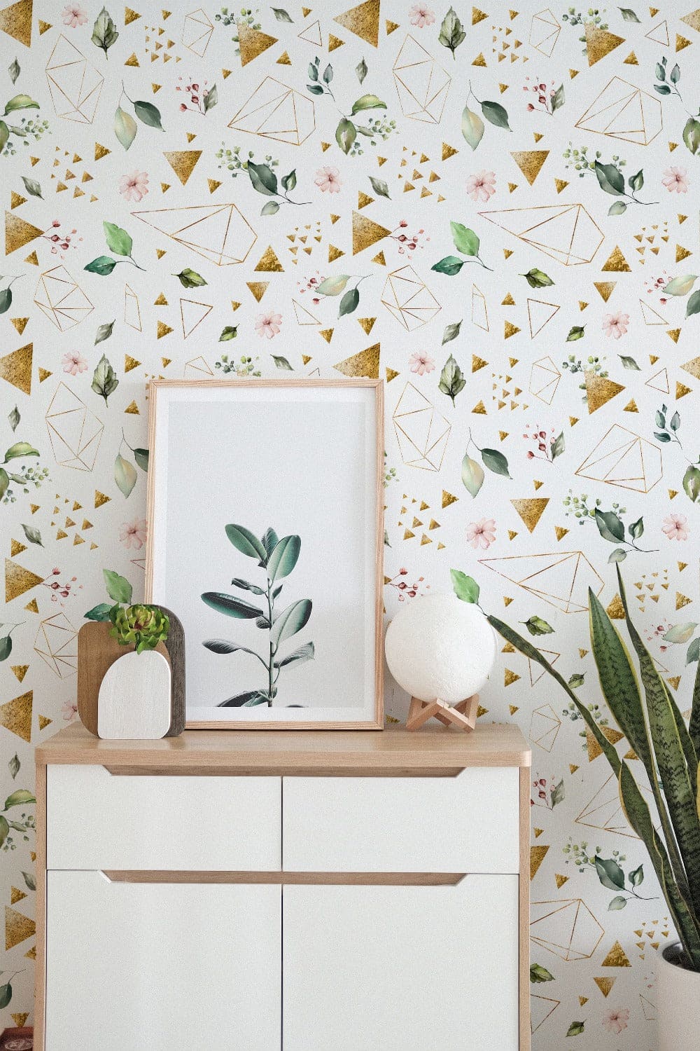 Floral Geometry Wallpaper – Timberlea Interiors