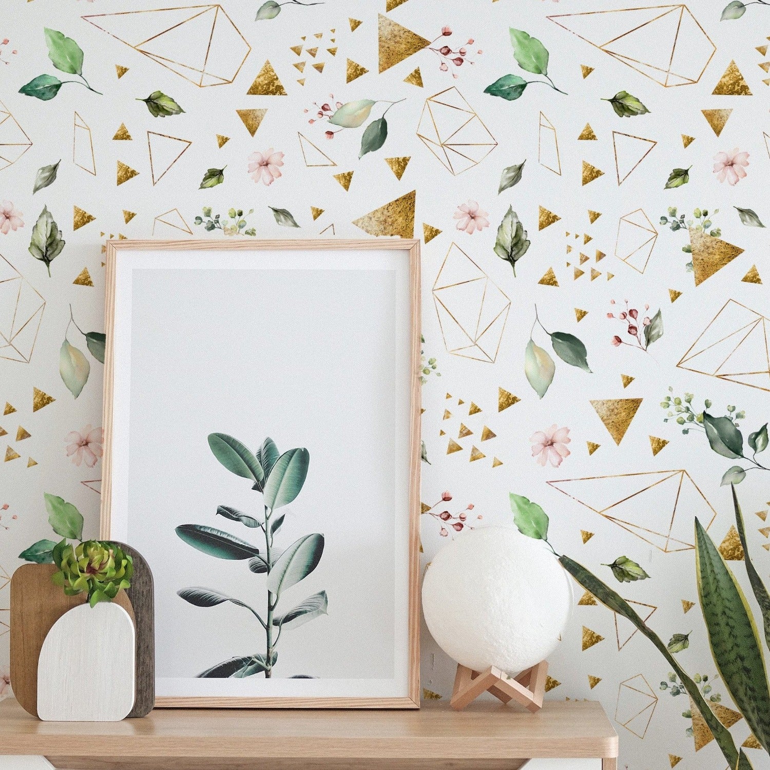 wallpaper, peel and stick wallpaper, Home decor, floral geometry wallpaper, floral wallpaper, green wallpaper, bedroom wallpapers, geometry wallpaper, 