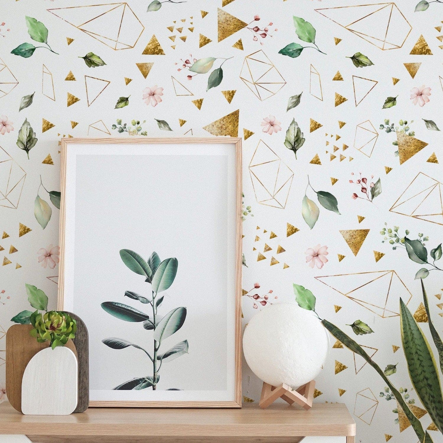 Floral Geometry Wallpaper – Timberlea Interiors