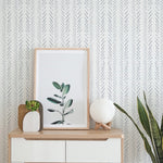 wallpaper, peel and stick wallpaper, Home decor, Hand painted chevron wallpaper, living room wallpaper, Pale blue wallpaper, 