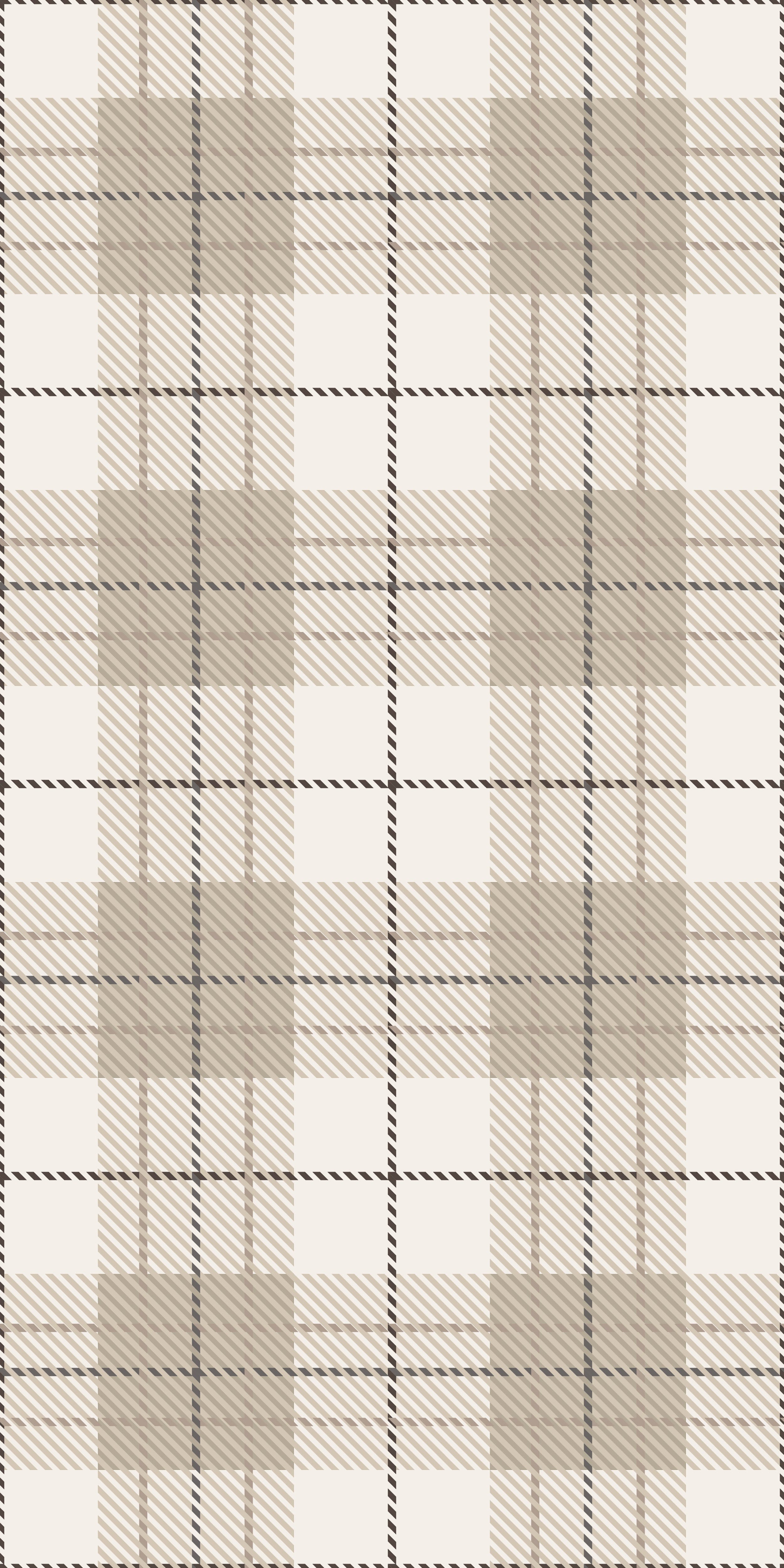 A close-up of the Winter Plaid Wallpaper, showing the detailed pattern with beige and white checks intersected by fine black stripes. The design evokes the comforting textiles of winter apparel, suitable for creating a cozy atmosphere in any interior.