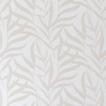 Close-up view of 'Earthy Wallpaper' displaying its detailed leaf patterns in soft, neutral tones, offering a sense of serenity and connection to nature, perfect for a calming interior design element.
