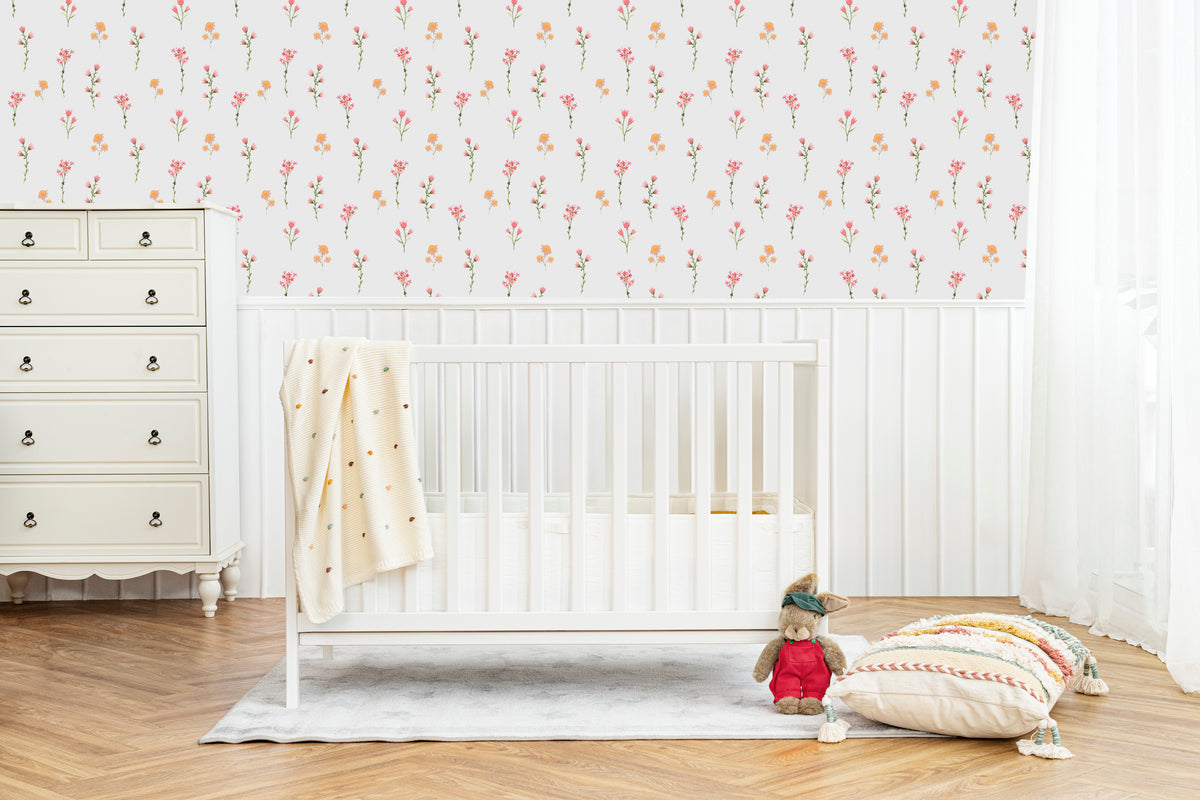 Gentle Floral Wallpaper – Timberlea Interiors