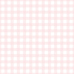Close-up view of Gingham Wallpaper with a soft pink and white checkered pattern, providing a clear look at the wallpaper design.