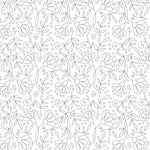 A seamless pattern of the Simple Black Floral Wallpaper featuring stylized black flowers and leaves on a white background, presenting a clean and minimalist design that's versatile for various interior styles.