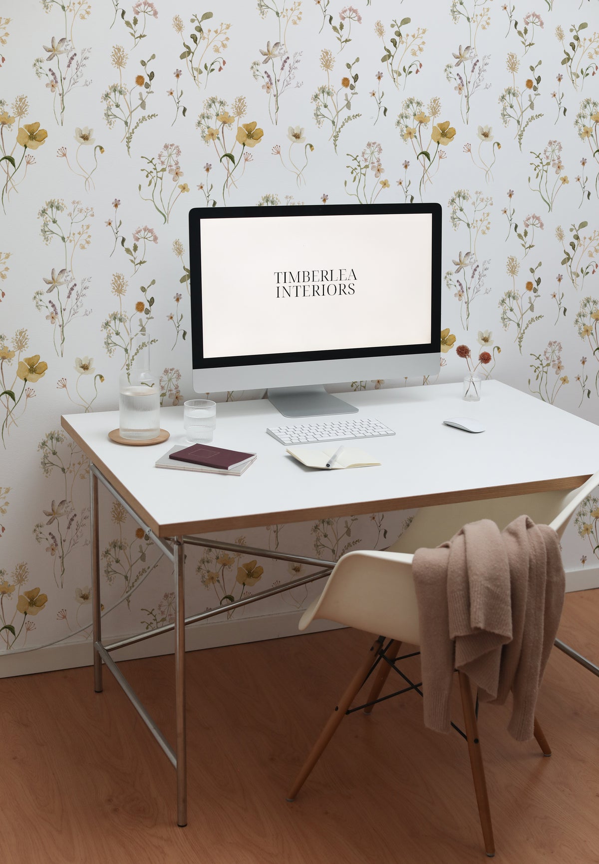 Delicate Floral Wallpaper – Timberlea Interiors