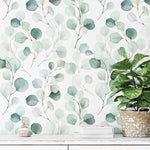 wallpaper, peel and stick wallpaper, Home decor, watercolor floral wallpaper, Floral wallpaper, bedroom wallpaper, green wallpaper, 