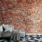 wallpaper, peel and stick wallpaper, Home decor, realistic red brick wallpaper, realistic wallpaper, red wallpaper, bedroom wallpapers, mural wallpaper, 