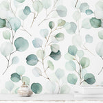 wallpaper, peel and stick wallpaper, Home decor, watercolor floral wallpaper, Floral wallpaper, bedroom wallpaper, green wallpaper, 