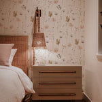 wallpaper, peel and stick wallpaper, Home decor, floral wallpaper, Modern neutral floral wallpaper, Multi color wallpaper, bedroom wallpaper, 