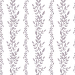 Close-up view of Classic Floral Wallpaper showing detailed gray floral motifs arranged in uniform vertical lines on a white background, ideal for adding a touch of elegance to any space.